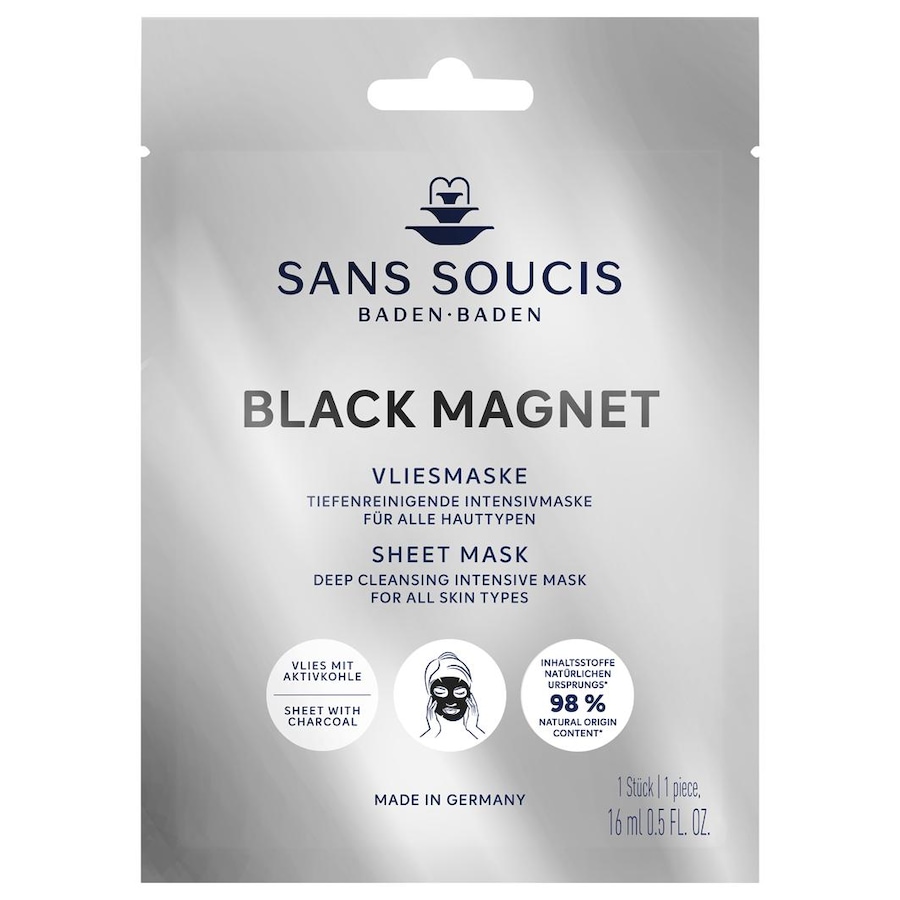 Sans Soucis Vliesmasken Black Magnet Vliesmaske - Tiefenreinigende Intensivmaske 