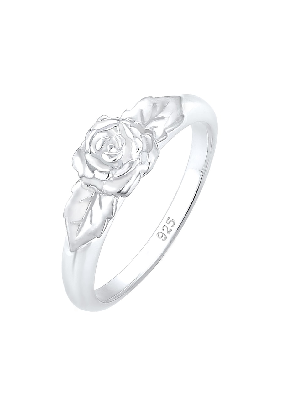 Elli  Elli Elli Ring Bandring Rose Blume Vintage Look Trend 925 Silber Ring 1.0 pieces