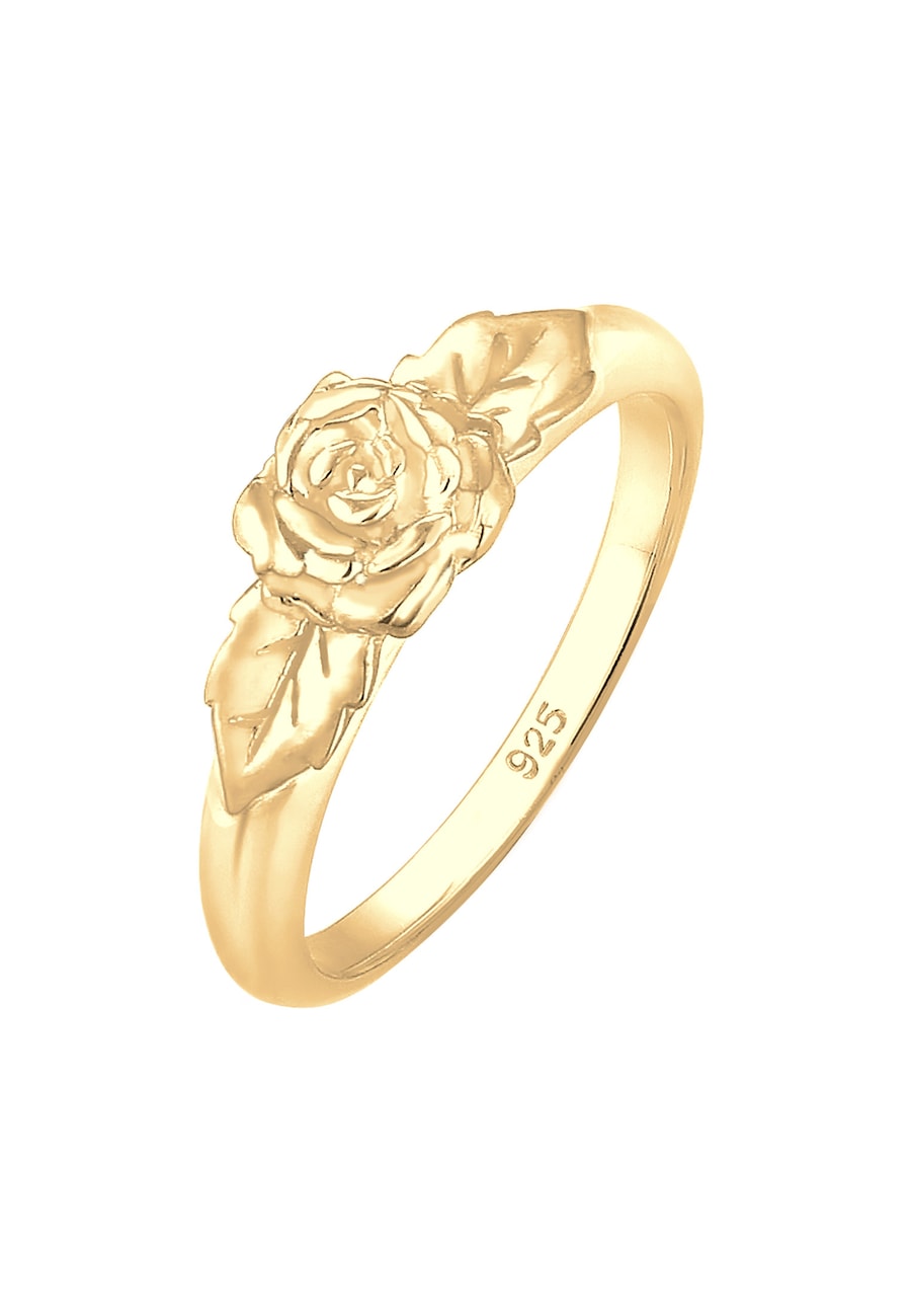 Elli  Elli Elli Ring Bandring Rose Blume Vintage Look Trend 925 Silber Ring 1.0 pieces