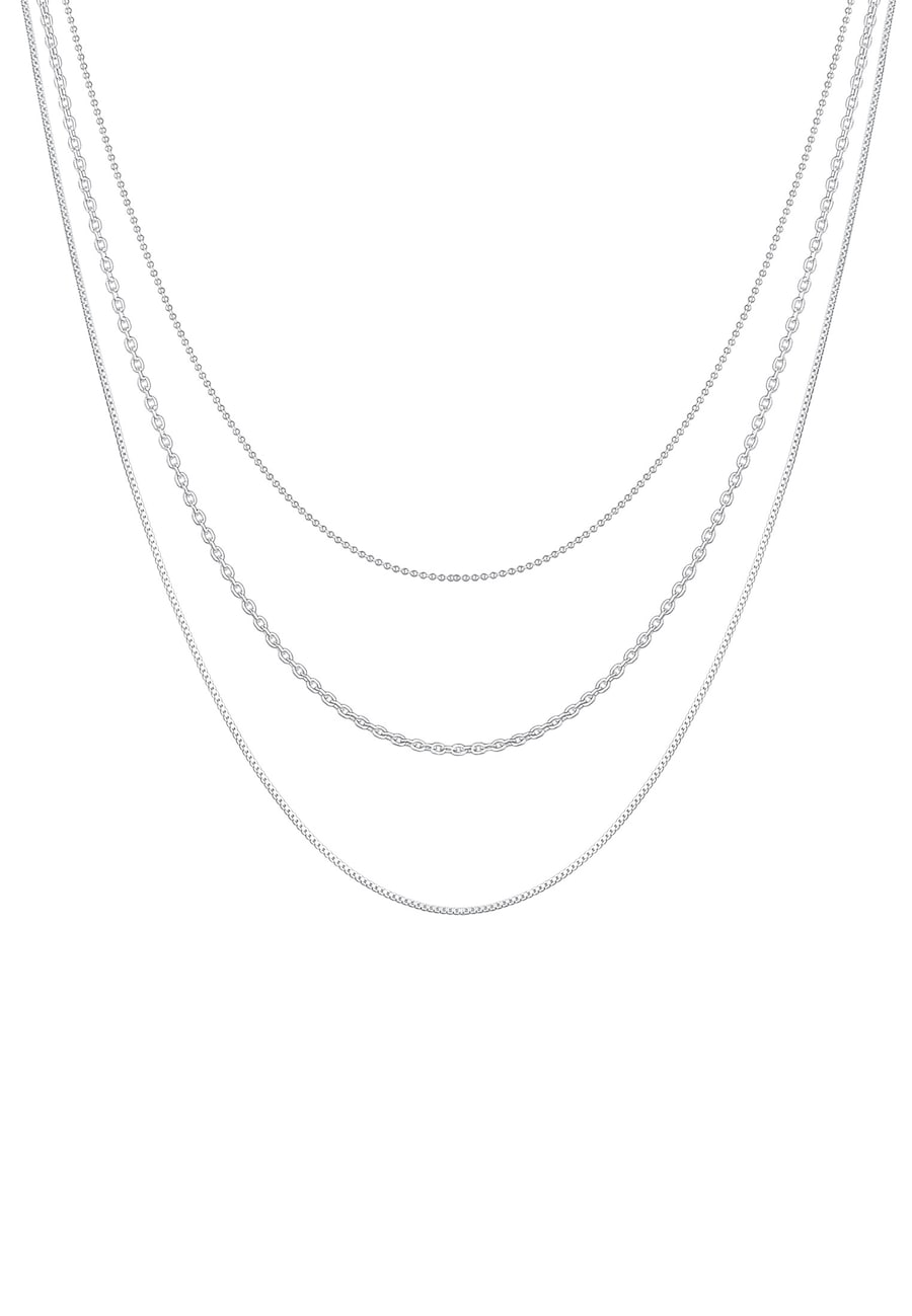 Elli  Elli Elli Halskette Basic Layer Lagen Look Trend Blogger 925 Silber Halskette 1.0 pieces