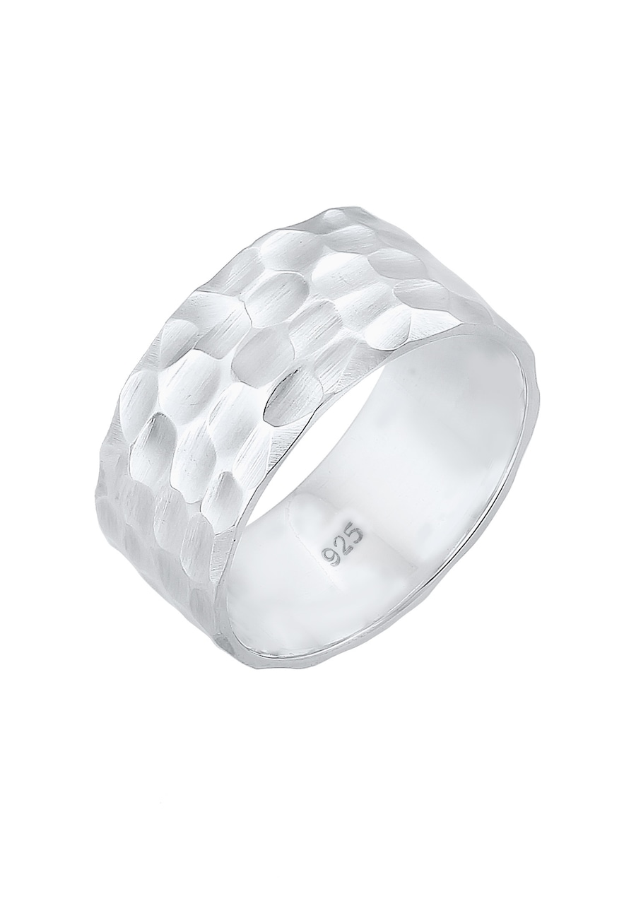 Elli  Elli Elli Ring Basic Bandring Gehämmert Trend Cool 925 Silber Ring 1.0 pieces