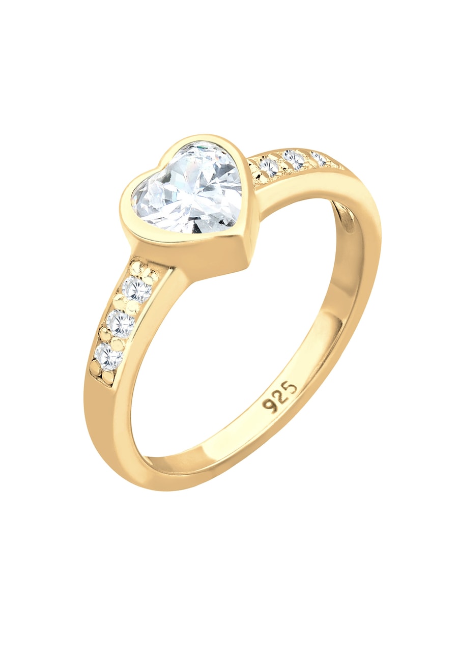 Elli  Elli Elli Ring Herz Symbol Verlobung Zirkonia 925 Sterling Silber Ring 1.0 pieces