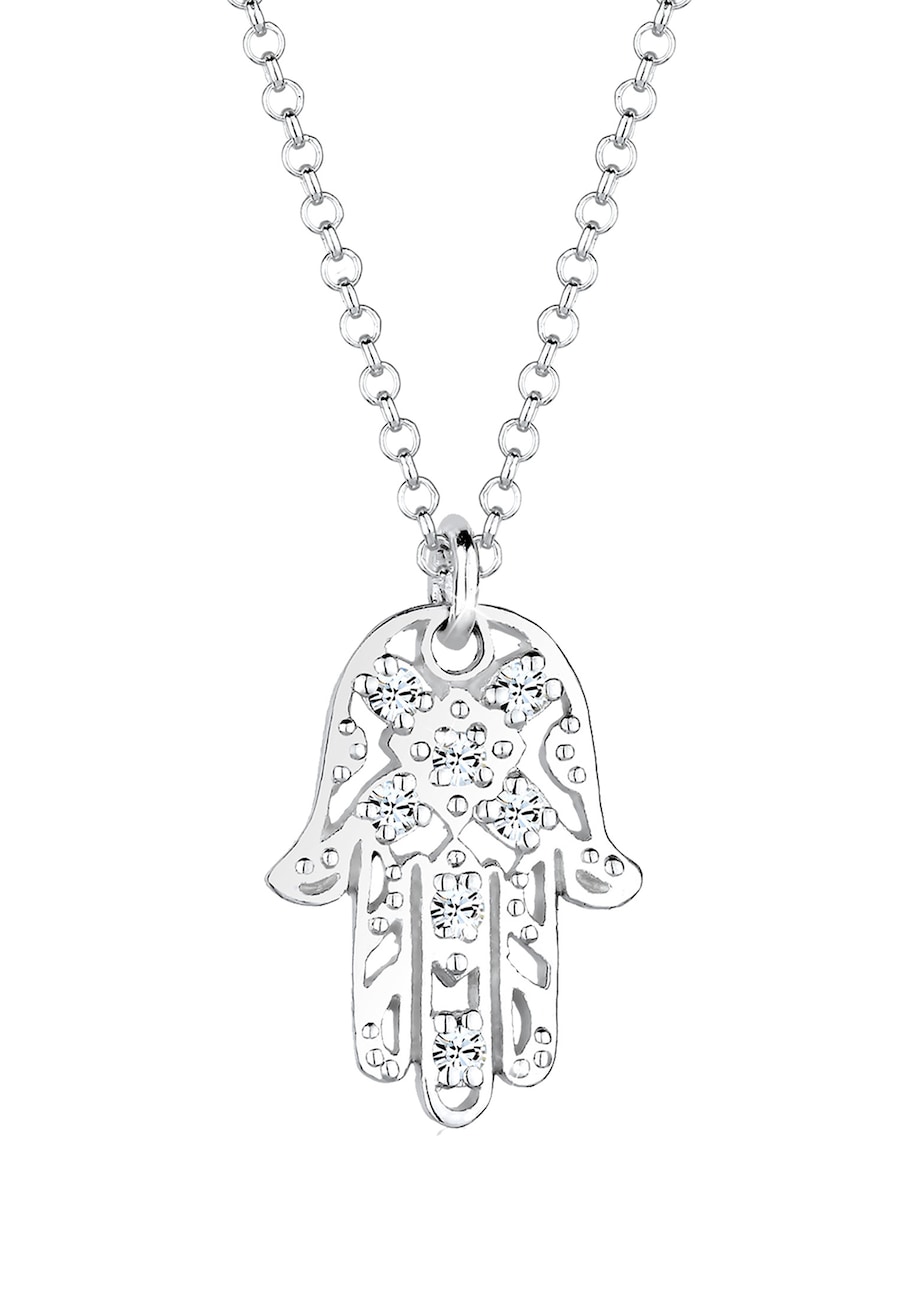 Elli  Elli Elli Halskette Hamsa Hand der Fatima Kristalle 925 Silber Halskette 1.0 pieces