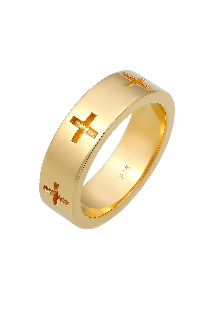Elli  Elli Elli Ring Kreuz Cut Out Bandring Religiös Glaube 925 Silber Ring 1.0 pieces