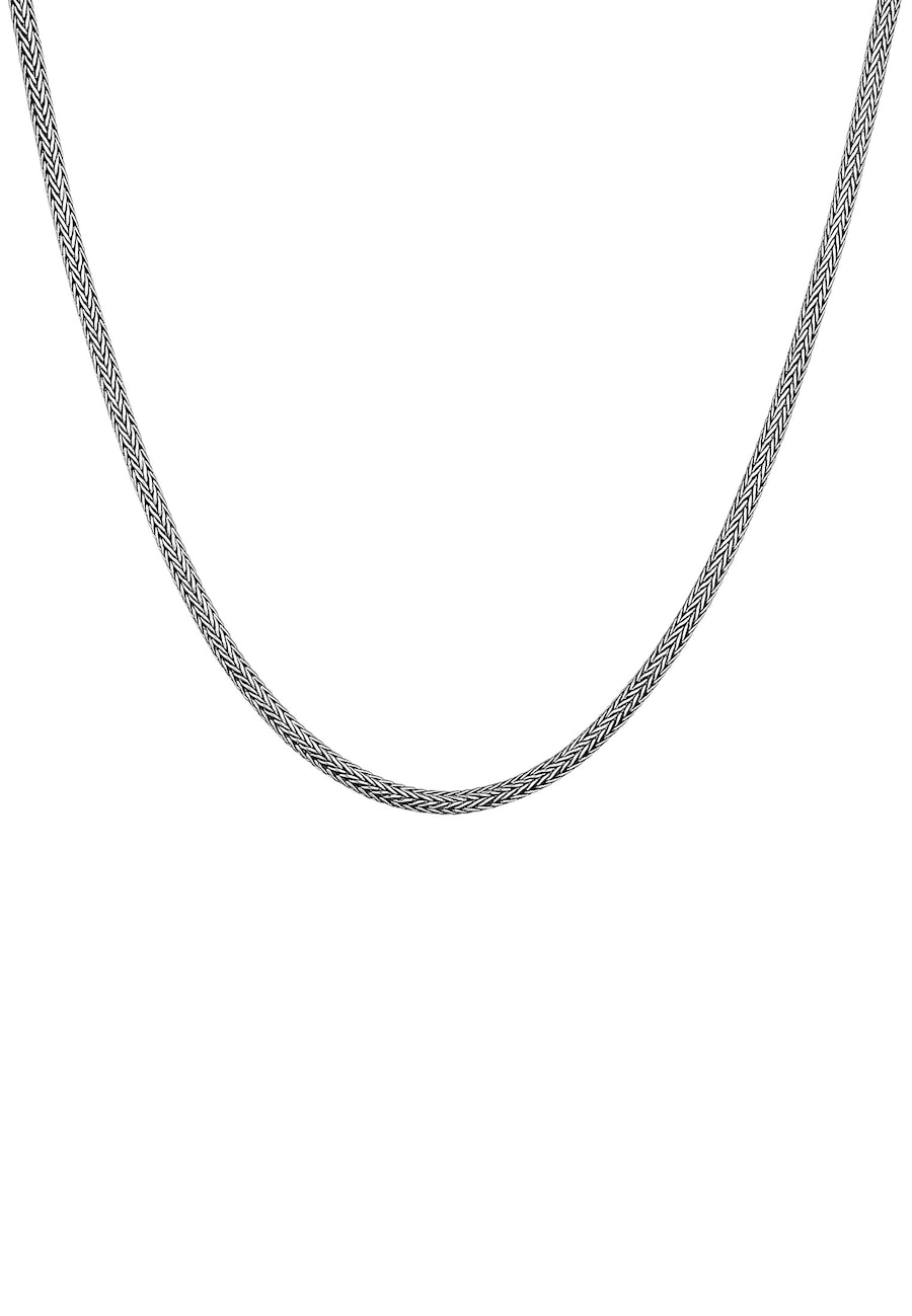KUZZOI  KUZZOI KUZZOI Halskette Männer Basic Schlangenkette Oxidiert 925 Silber Halskette 1.0 pieces