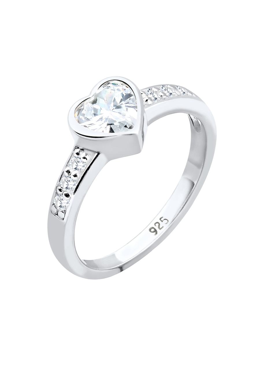 Elli  Elli Elli Ring Herz Symbol Verlobung Zirkonia 925 Sterling Silber Ring 1.0 pieces