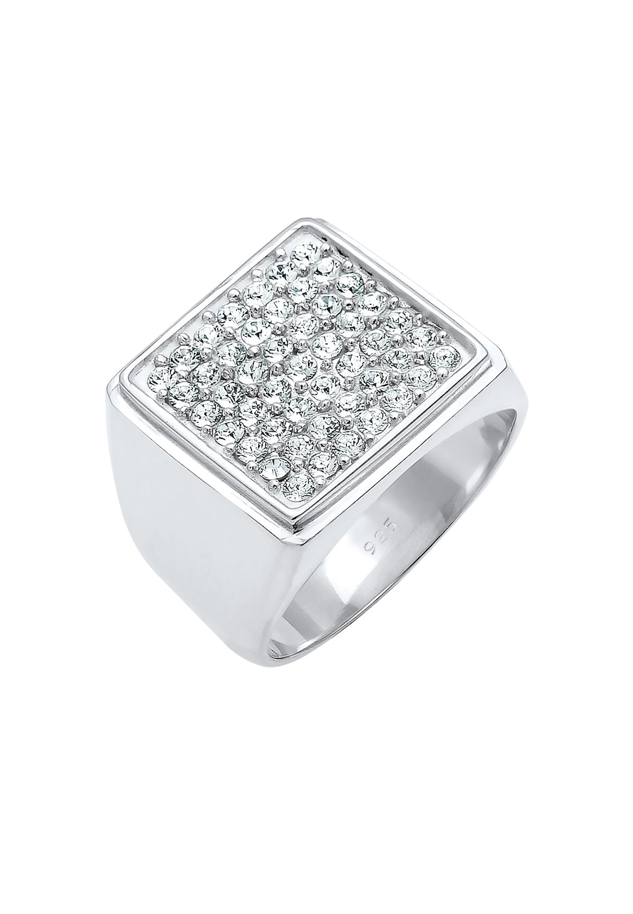 Elli PREMIUM  Elli PREMIUM Elli PREMIUM Ring Siegelring Geo Kristalle 925 Silber Ring 1.0 pieces