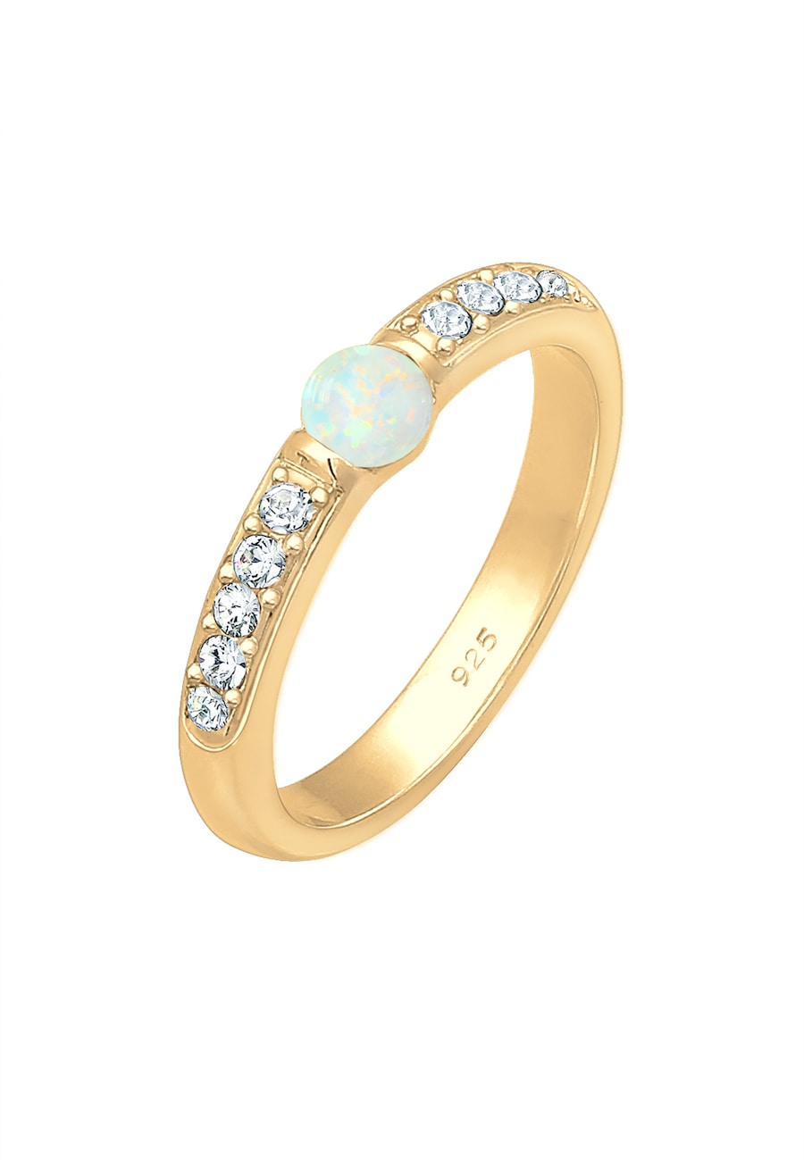 Elli PREMIUM  Elli PREMIUM Elli PREMIUM Ring Opal Kristalle 925er Sterling Silber Ring 1.0 pieces