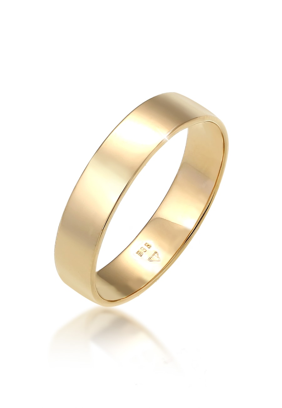 Elli PREMIUM  Elli PREMIUM Elli PREMIUM Ring Bandring Trauring Basic Hochzeit Paar 585 Gelbgold Ring