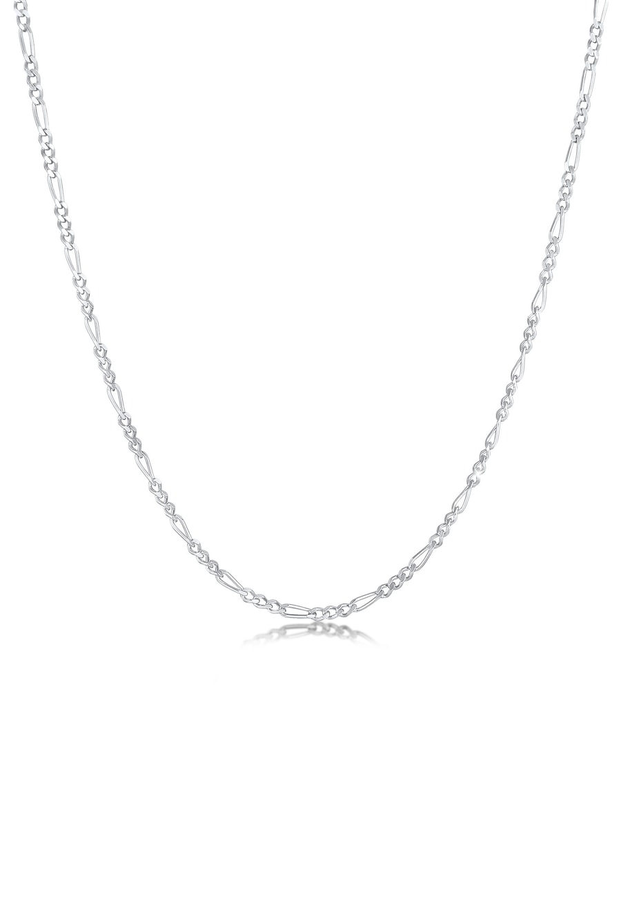 KUZZOI  KUZZOI KUZZOI Halskette Herren Figarokette Massiv Basic Trend 925 Silber Halskette 1.0 piece