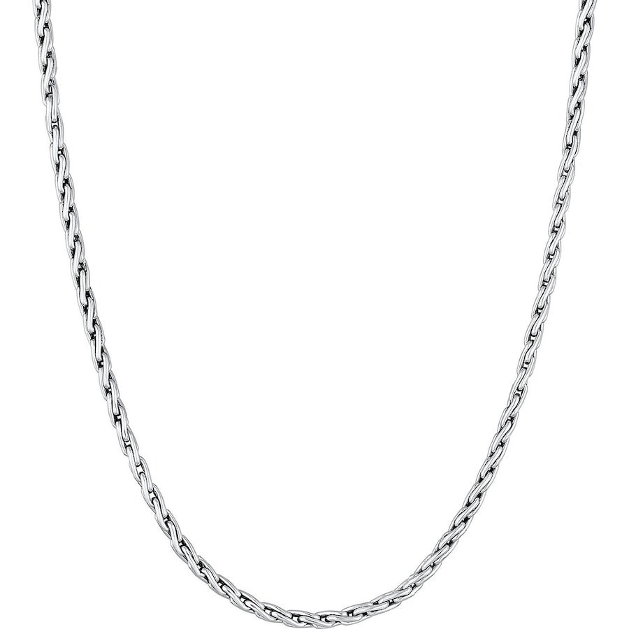 KUZZOI  KUZZOI KUZZOI Halskette Herren Zopfkette Oxidiert Massiv 925 Silber Halskette 1.0 pieces