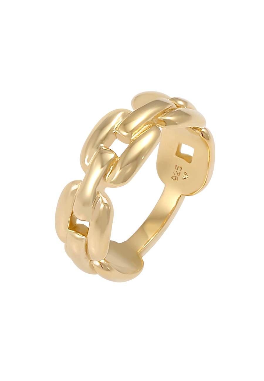 Elli  Elli Elli Ring Glieder Oval Chain Look 925 Silber Ring 1.0 pieces