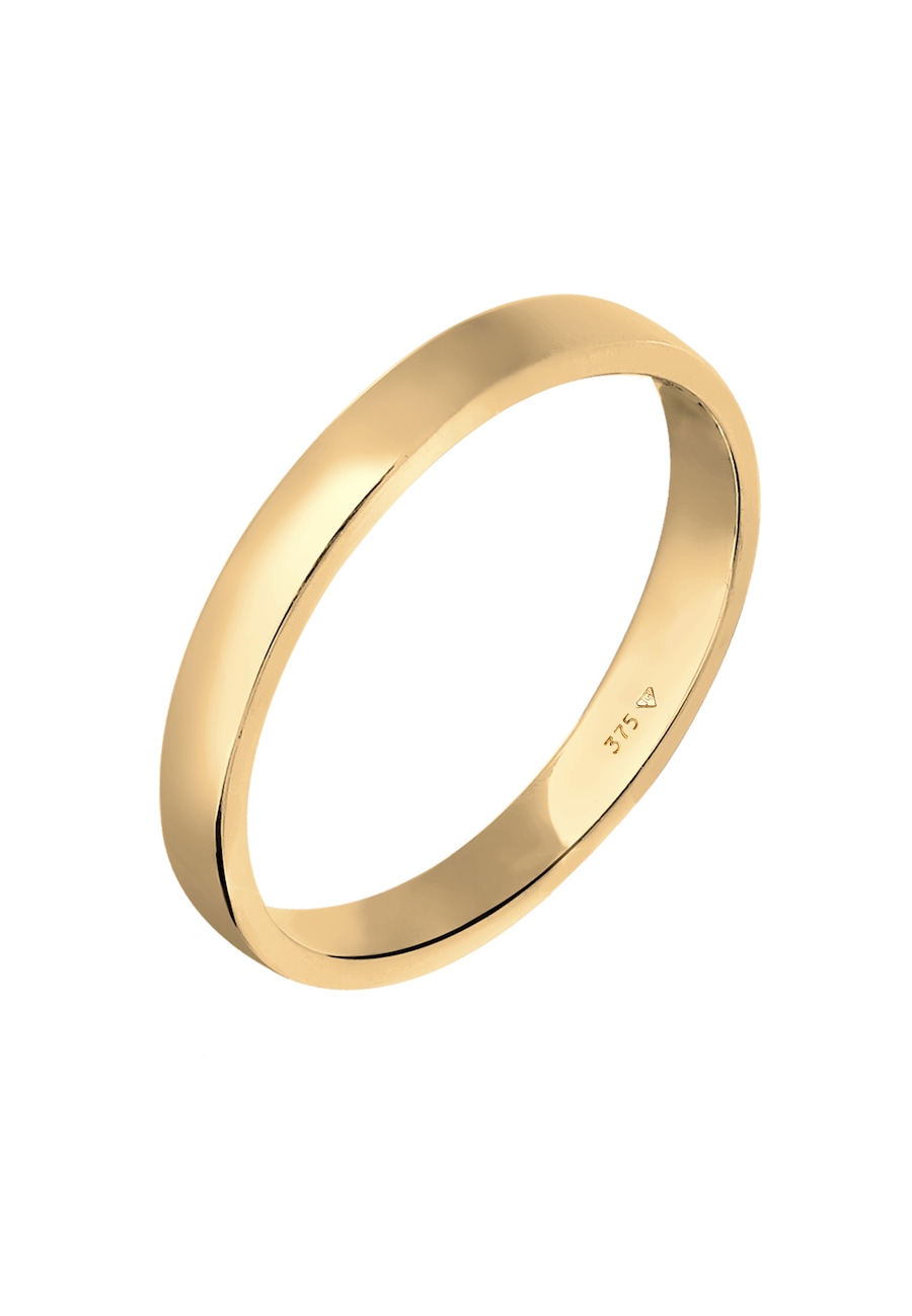 Elli PREMIUM  Elli PREMIUM Elli PREMIUM Ring Ehering Trauring Partnerring Basic 375 Gelbgold Ring 1.