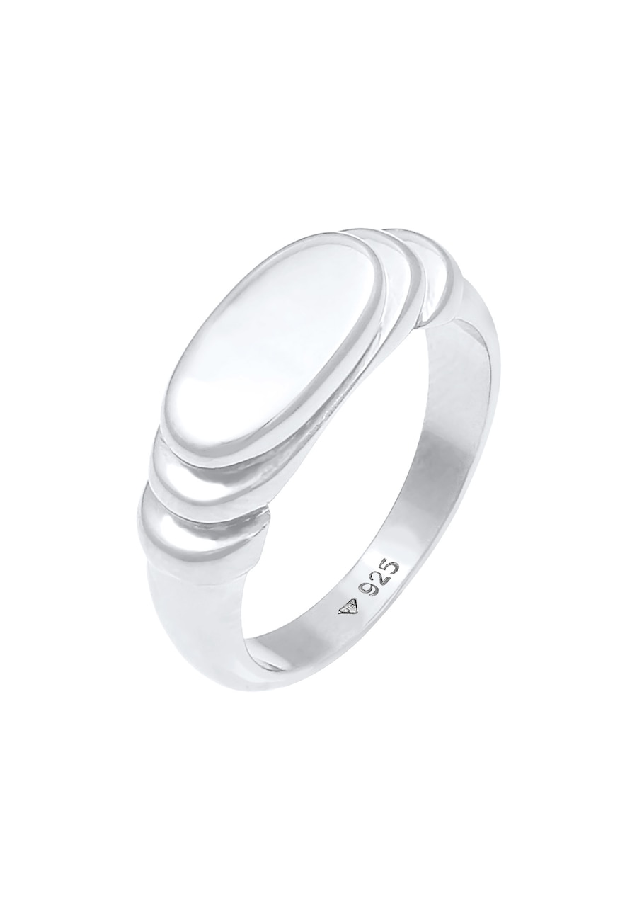 Elli  Elli Elli Ring Siegelring Poliert Oval Abgestuft 925 Silber Ring 1.0 pieces