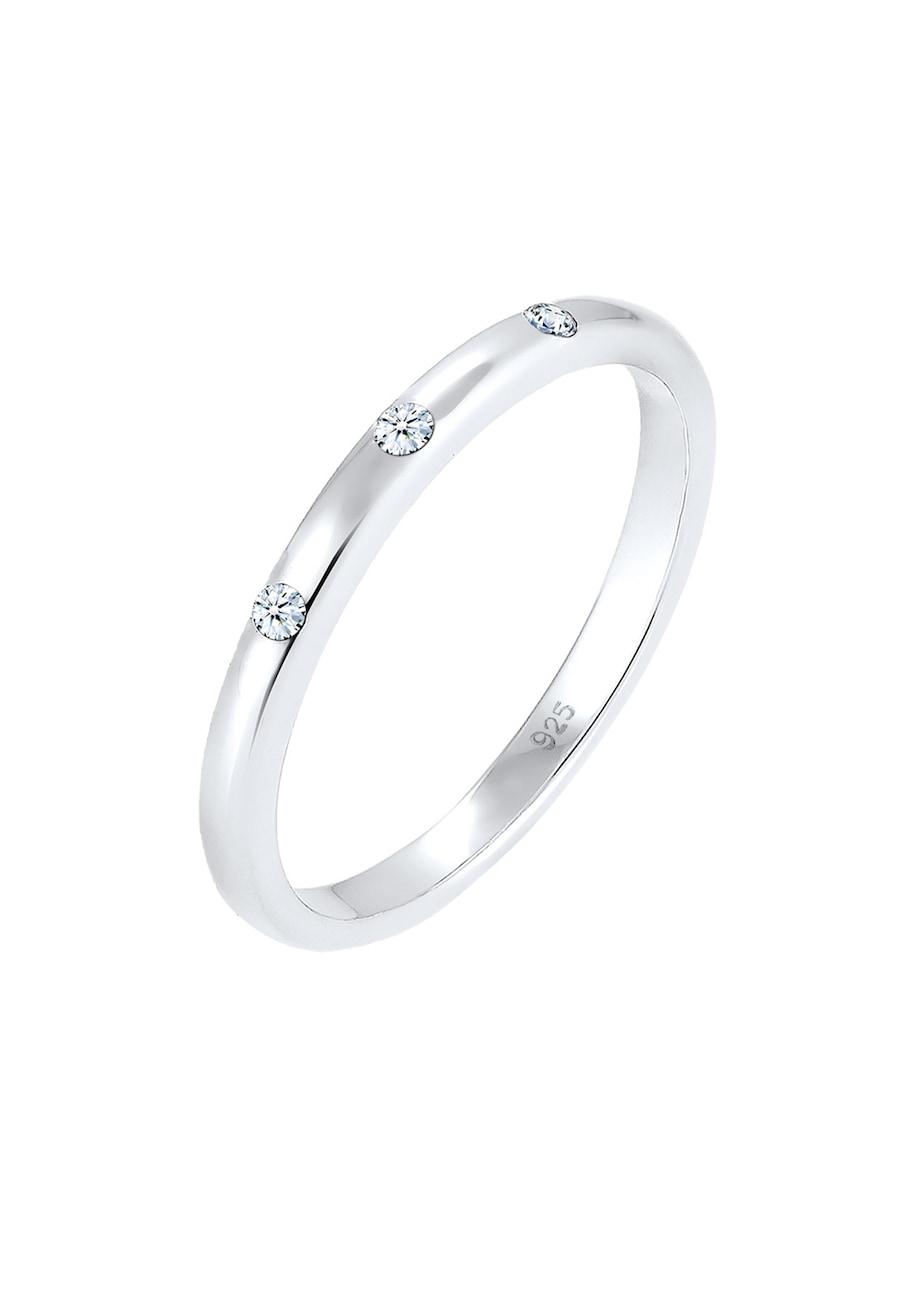 Elli DIAMONDS  Elli DIAMONDS Elli DIAMONDS Ring Bandring Diamant (0.045 ct) 925 Sterling Silber Ring