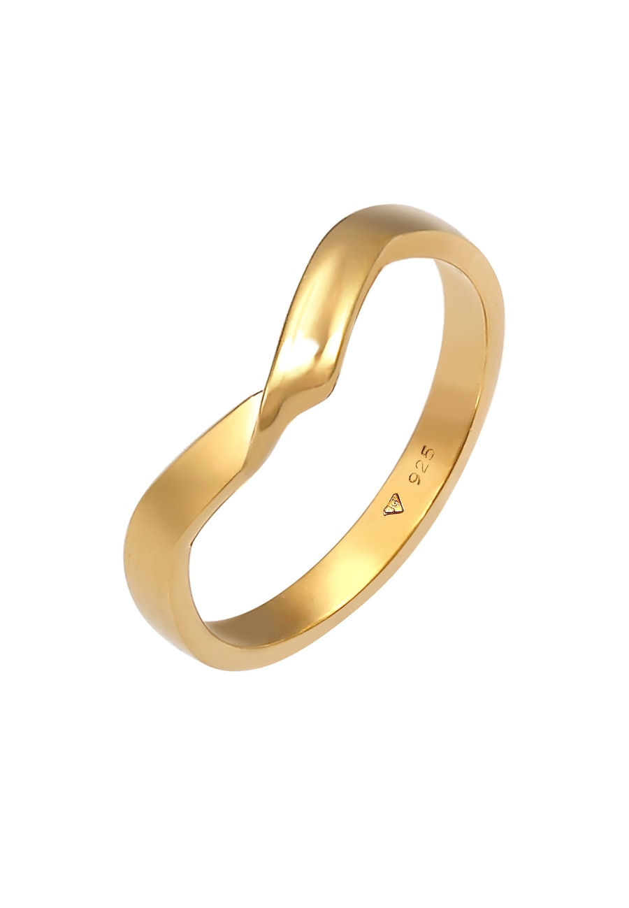 Elli  Elli Elli Ring Gedreht Wickelring V Form Trend Basic 925er Silber Ring 1.0 pieces