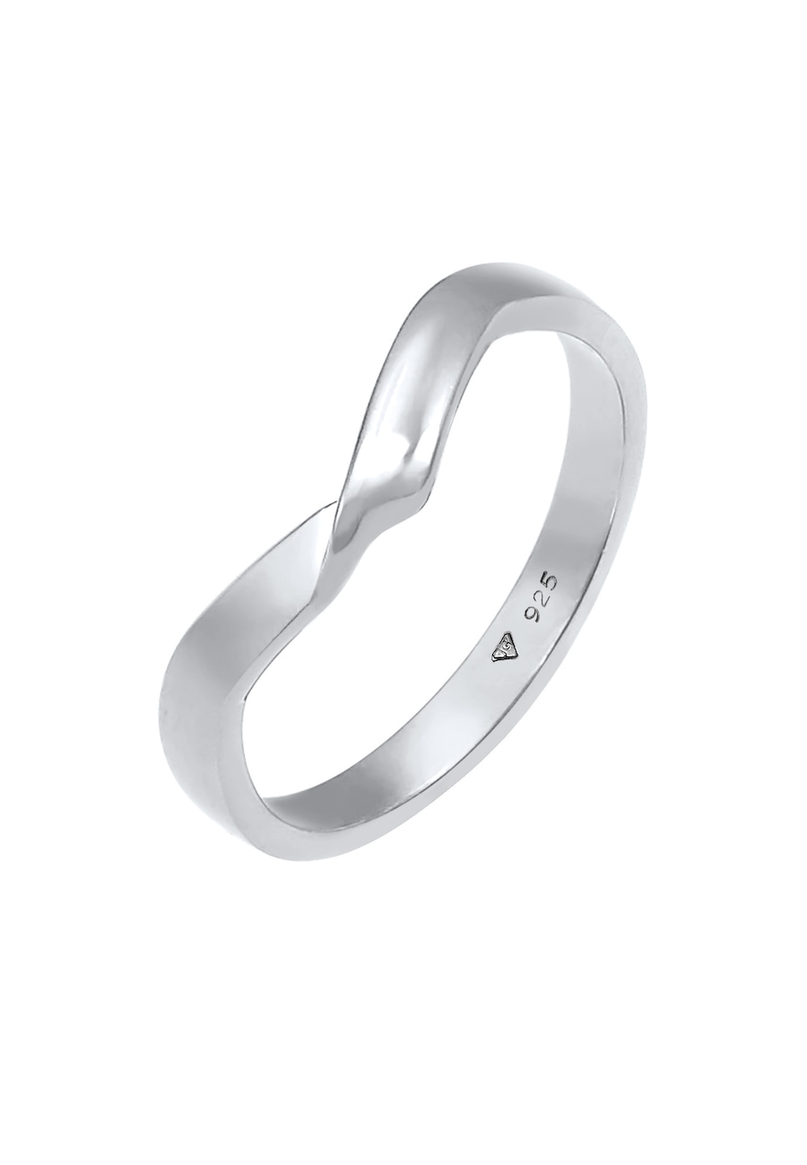 Elli  Elli Elli Ring Gedreht Wickelring V Form Trend Basic 925er Silber Ring 1.0 pieces