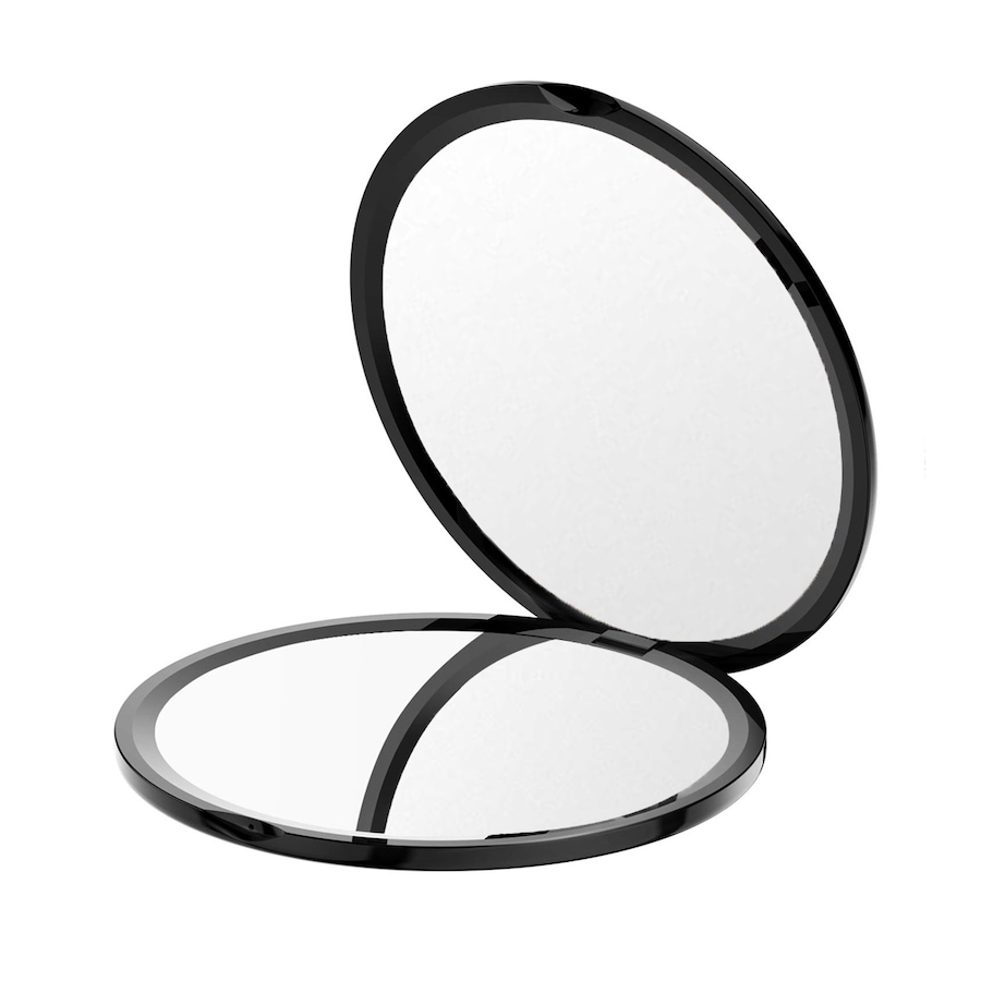 Compact doppelseitiger Kosmetikspiegel mit 10X Vergrößerung - Schwarz Kosmetikspiegel 1.0 pieces
