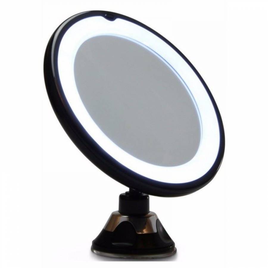 Saugnapf Kosmetikspiegel mit LED-Licht und 10x Vergrößerung Kosmetikspiegel 1.0 pieces