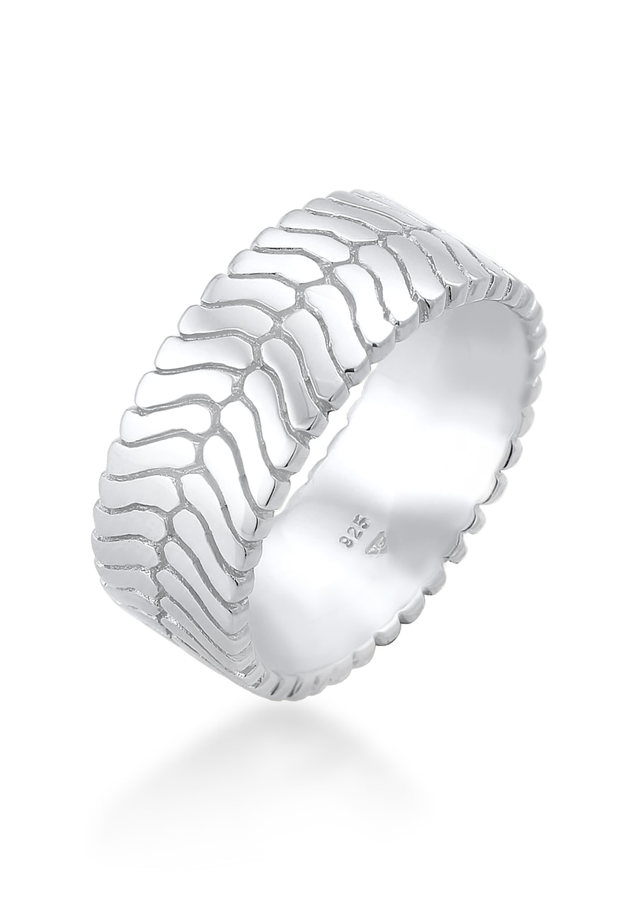 Elli  Elli Elli Ring Bandring Gräten Struktur Trend Cool 925 Silber Ring 1.0 pieces