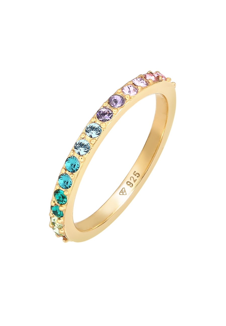 Elli  Elli Elli Ring Bandring Kristall Multi-Colour Pastell 925 Silber Ring 1.0 pieces