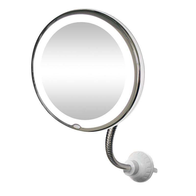 Flexibler Kosmetikspiegel mit LED-Licht und 10-facher Vergrößerung Kosmetikspiegel 1.0 pieces