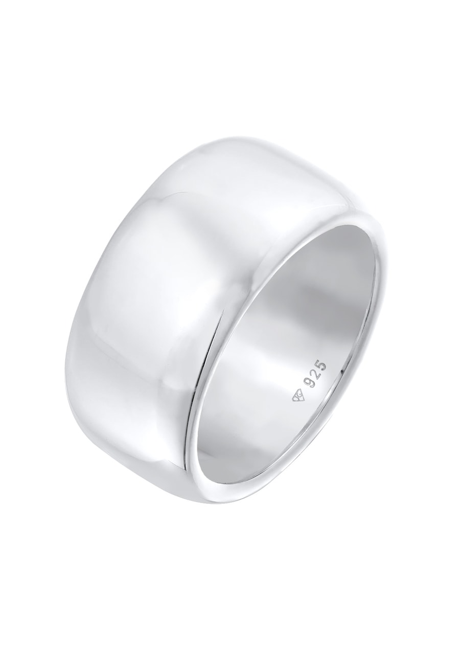 Elli PREMIUM  Elli PREMIUM Elli PREMIUM Ring Breit Schlicht Bandring Trend 925 Sterling Silber Ring
