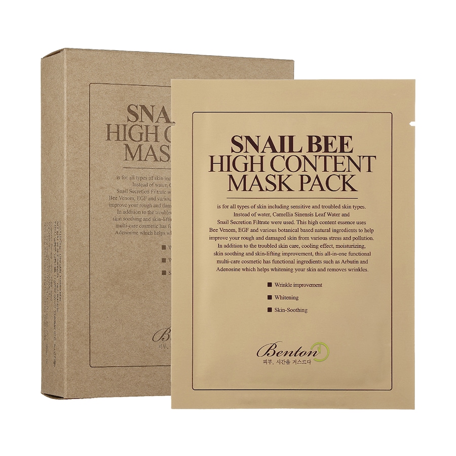BENTON Snail Bee High Content Mask Pack 10-er Set Tuchmaske 10.0 pieces